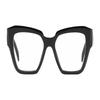 Fashion Classic Trend Acetate Frame Irregular Sunglasses Women's Style Black 51 Basic Packaging-glasses Case + Packaging Box
