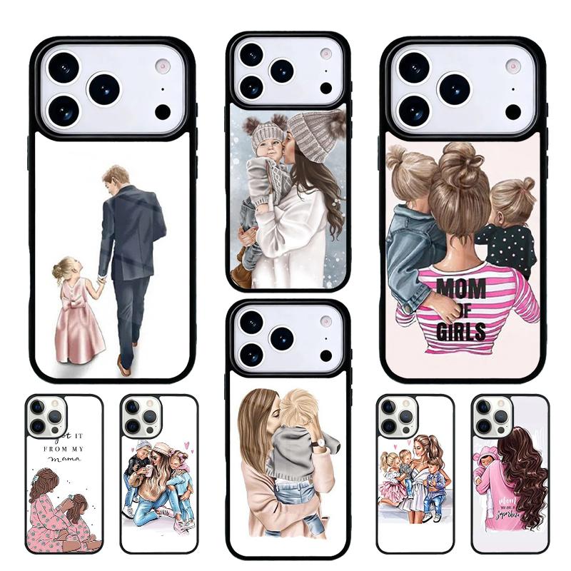 Mom Daughter Girl Son Dad Mobile Phone Case Compatible with IPhone 17 16 15 14 13 12 11Pro Max 17 Air Cover