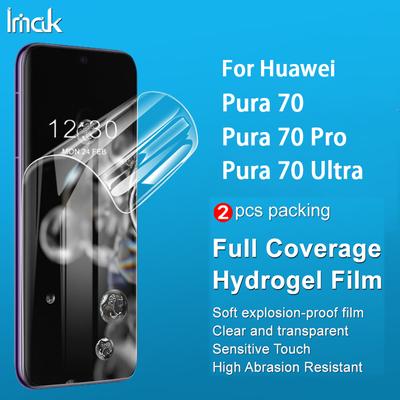 Huawei Pura 70 Pro Pro+ Plus Ultra Cam 2 ADET IMAK Hidrojel Film III Tam Kapsama Ekran Koruyucu
