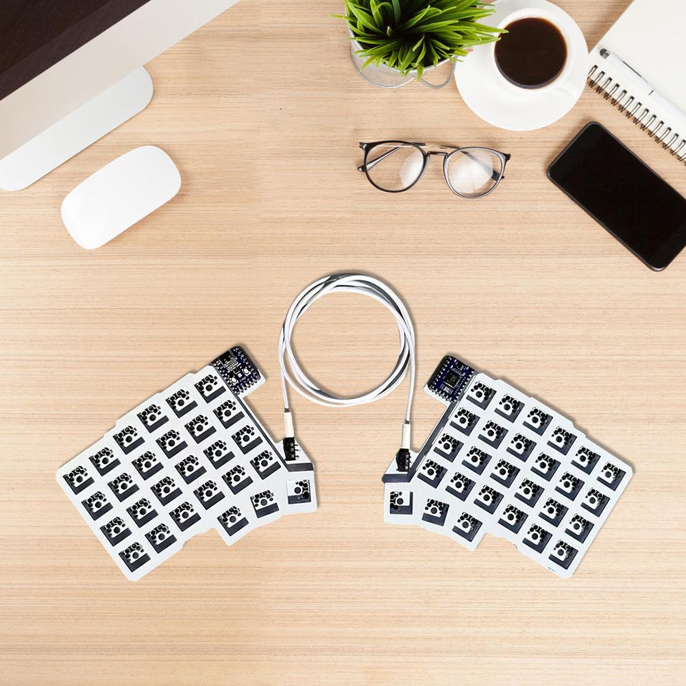 Split Keyboard Wired Ergonomics Keyboard Hot Swap Left Right Hand Keyboard Support QMK/VIAL Customized PC Gamer Accessories