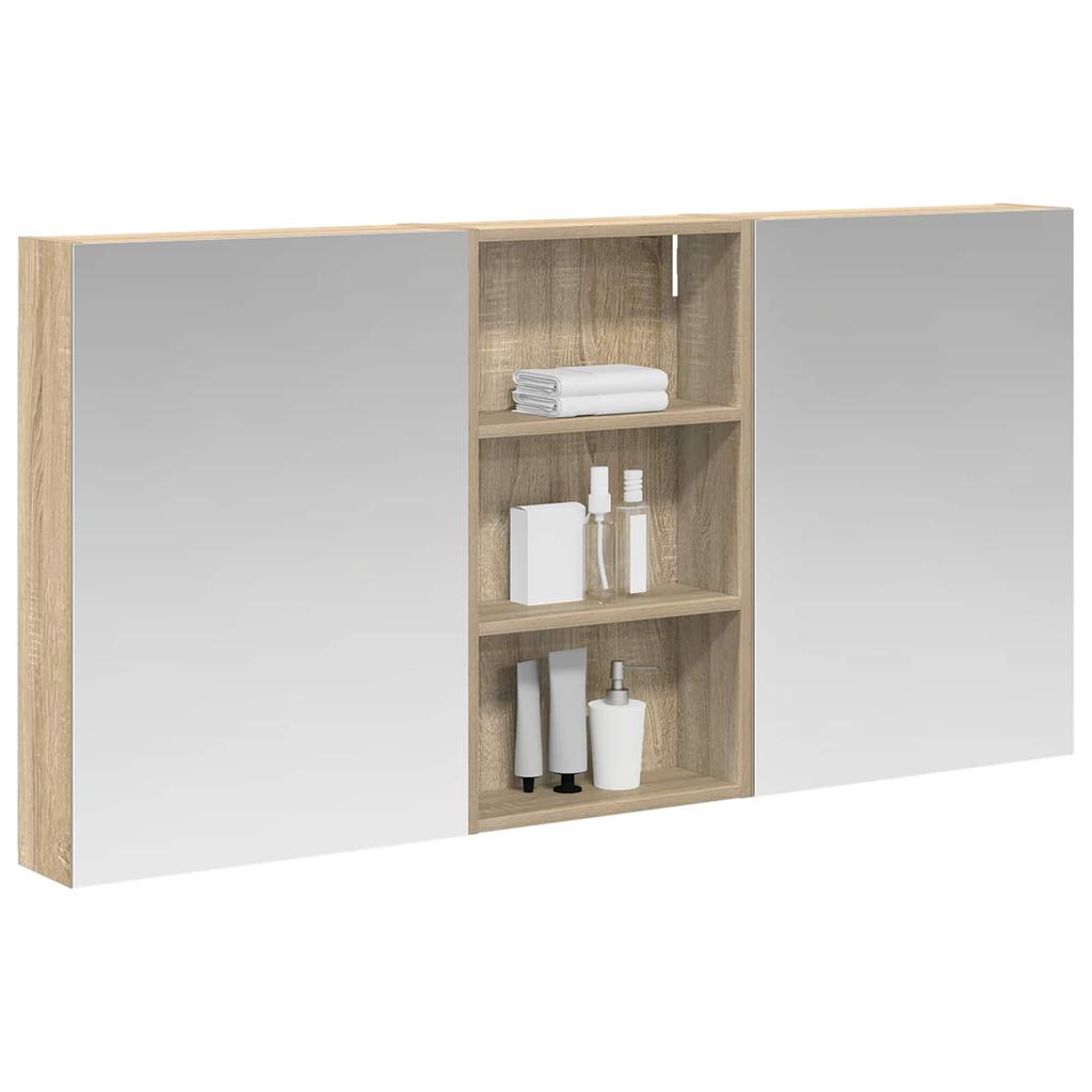 Bathroom Cabinet Set 3 Pcs 140 X 14.5 X 70 Cm Particleboard
