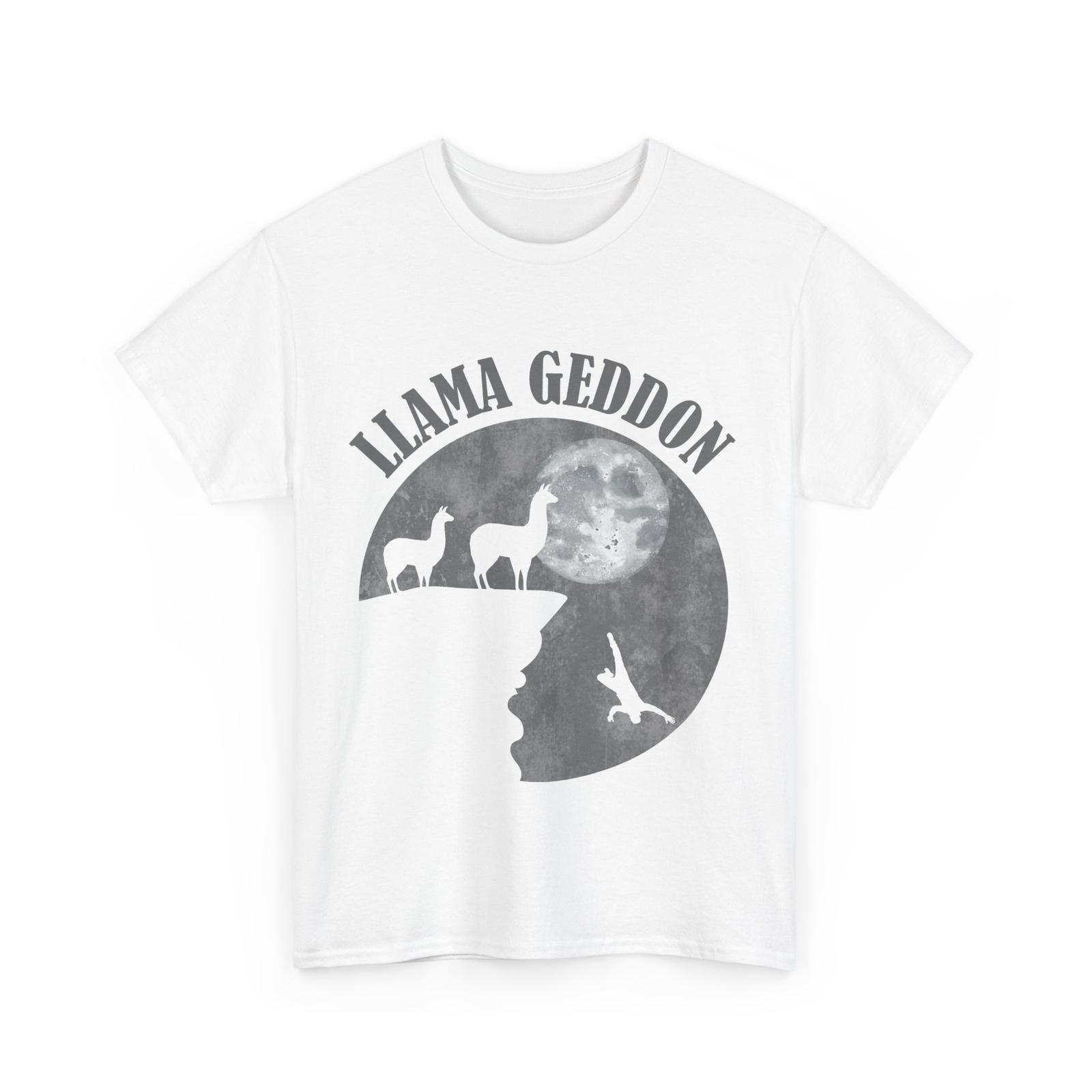 Llama Geddon Shirt, Llama Animals Lovers Men Zookeeper T-Shirt XXXXL