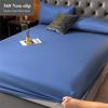 100% bumbac cearșaf de pat moale și groasă Husă de saltea Lenjerie de pat reglabilă Husă de protecție Husă de cuvertură de pat de culoare solidă Fără pernă