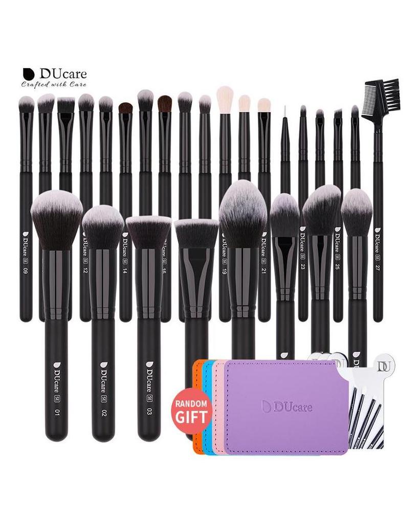 DUcare 27-teiliges Make-up-Pinsel-Set, professionelle Kosmetikpinsel, Augenbrauen, Puder, Foundation, Schatten, Make-up-Werkzeuge