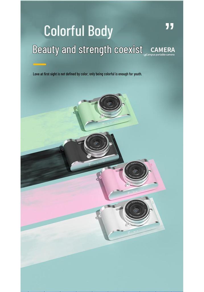 Retro Portable HD Entry-Level Selfie Card Camera for Students