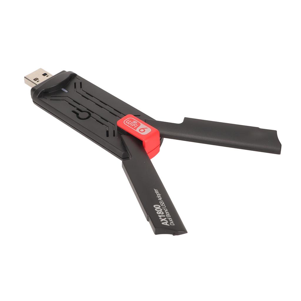 1800Mbps Dual Band WiFi Adapter with Dual 3dbi Antennas 2.4GHz 5GHz USB3.0 Interface WiFi 6 Adapter for PC Laptops