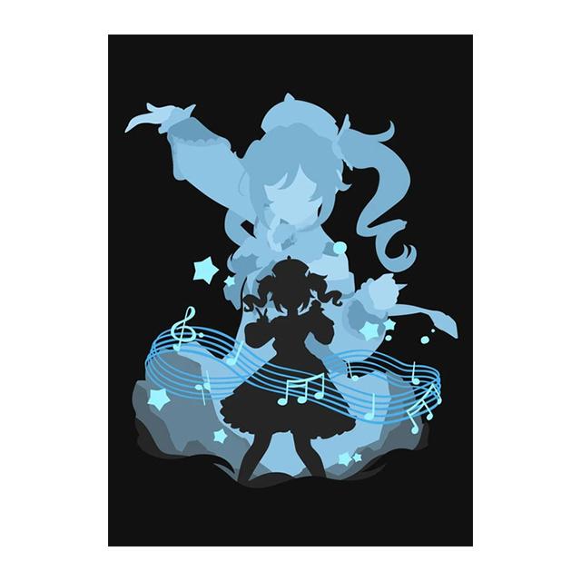 Rám z masivního dřeva videohra Genshin Impact Decoration Nástěnná malba Anime Obrázek Postava Plakát Obraz na plátně Dětský pokoj Tisky pro moderní domácí dekorace