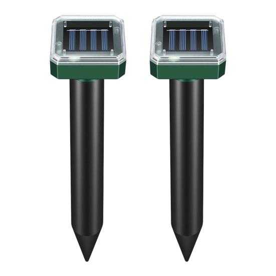 

Солнечный отпугиватель кротов для двора, работающий на солнечной энергии, ультразвуковой отпугиватель сусликов, водонепроницаемый, вибрационный кол для отпугивания полевок, уличный кол для отпугивания животных для грызунов 2pcs