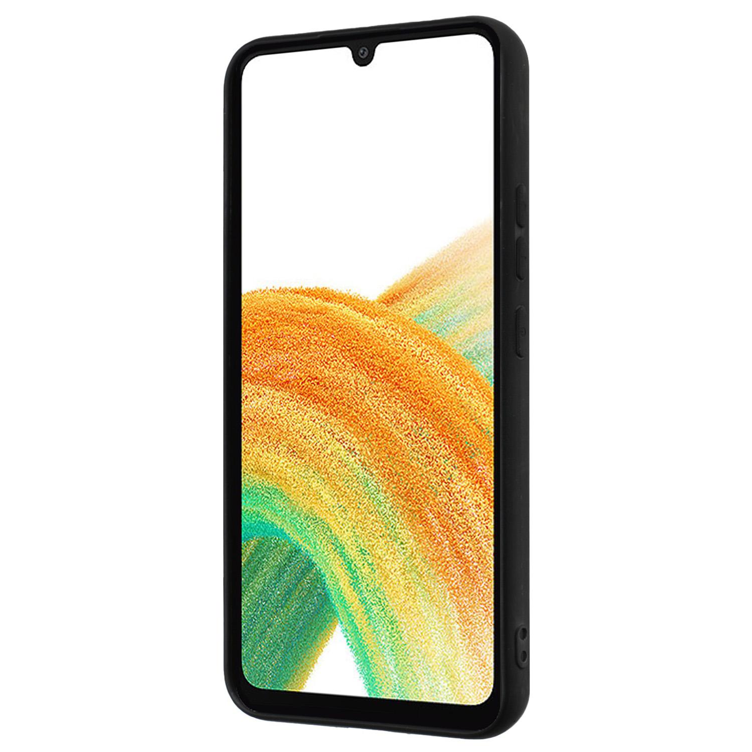 

For Samsung Galaxy M35 5G Case Ring Kickstand Matte Soft TPU Phone Cover Black