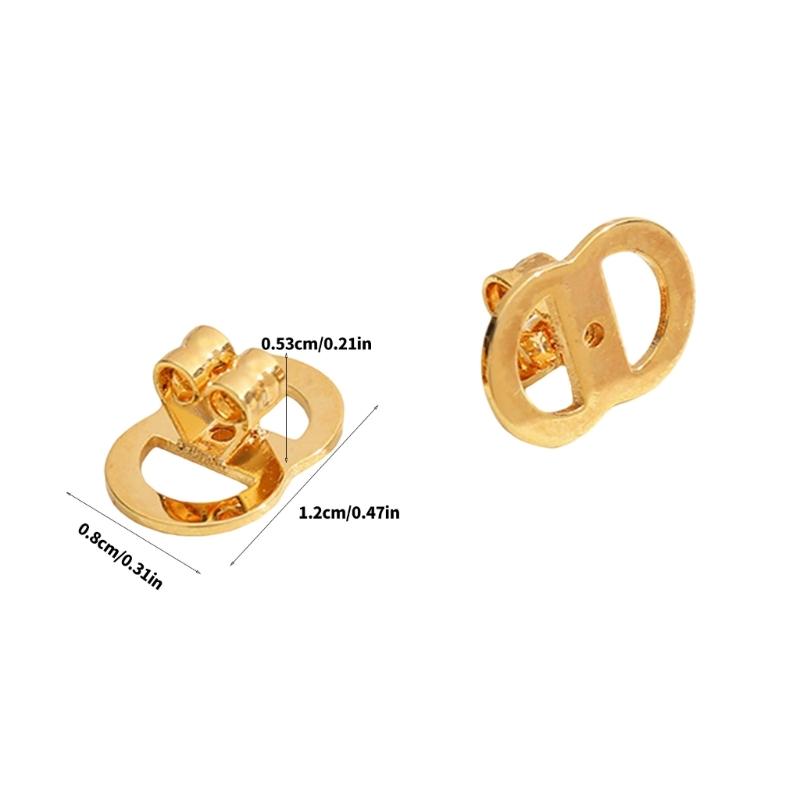 Ohrringverschlüsse in Gold oder Silber mit sicherer 8-Form-Struktur für große Ohrringe, bequeme Passform, universelle Kompatibilität