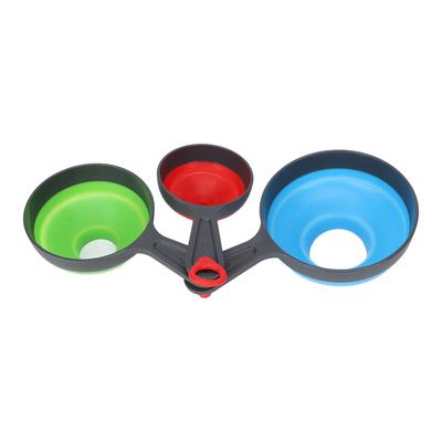 Canning Funnel PP Silicone Material Clip Circle Design 3 Colors 3 Size Foldable Lightweight Wide