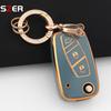 Tpu Car Key Case Cover For Fiat Panda Stilo Punto Doblo Grande Bravo 500 Ducato Minibus Folding Keychain Interior Accessories