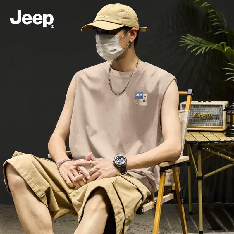 Herren JEEP 220G Schwer Baumwolle Lässig Atmungsaktives Tanktop