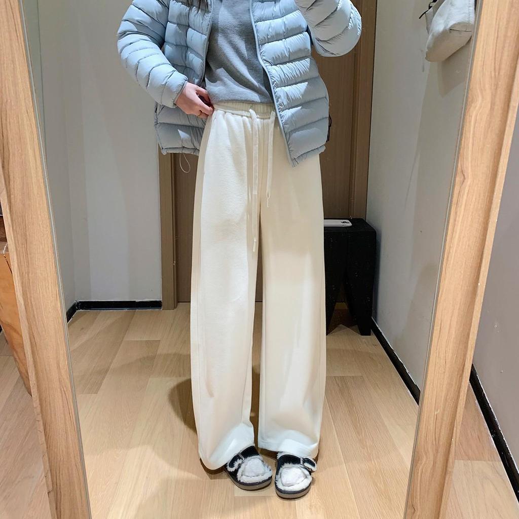 DIY Acetic Acid Camel Hair Cocoon Pants: 550g Thickened Slimming Narrow & Wide-Legged Sweatpants.