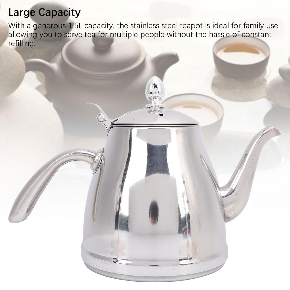 1.5L Capacity Gooseneck Teapot Stainless Steel Stainless Steel Kettle  Coffee Brewing