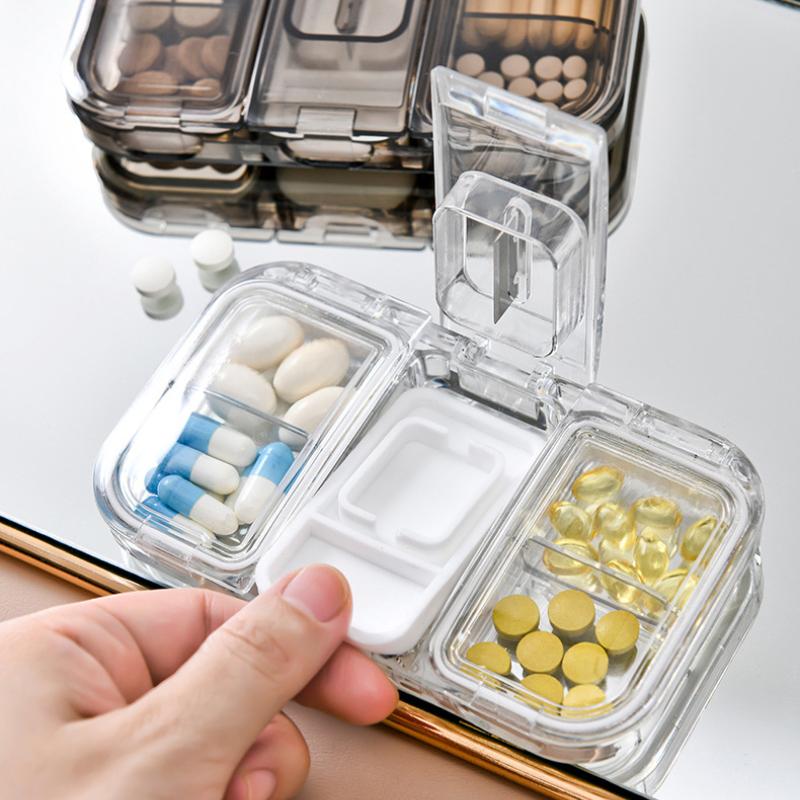 1PC Pill Cutter Box Portable Drug Box Tablet Cutter Splitter Medicine Pill Holders for Outdoor Travel Organizer Sealed Box