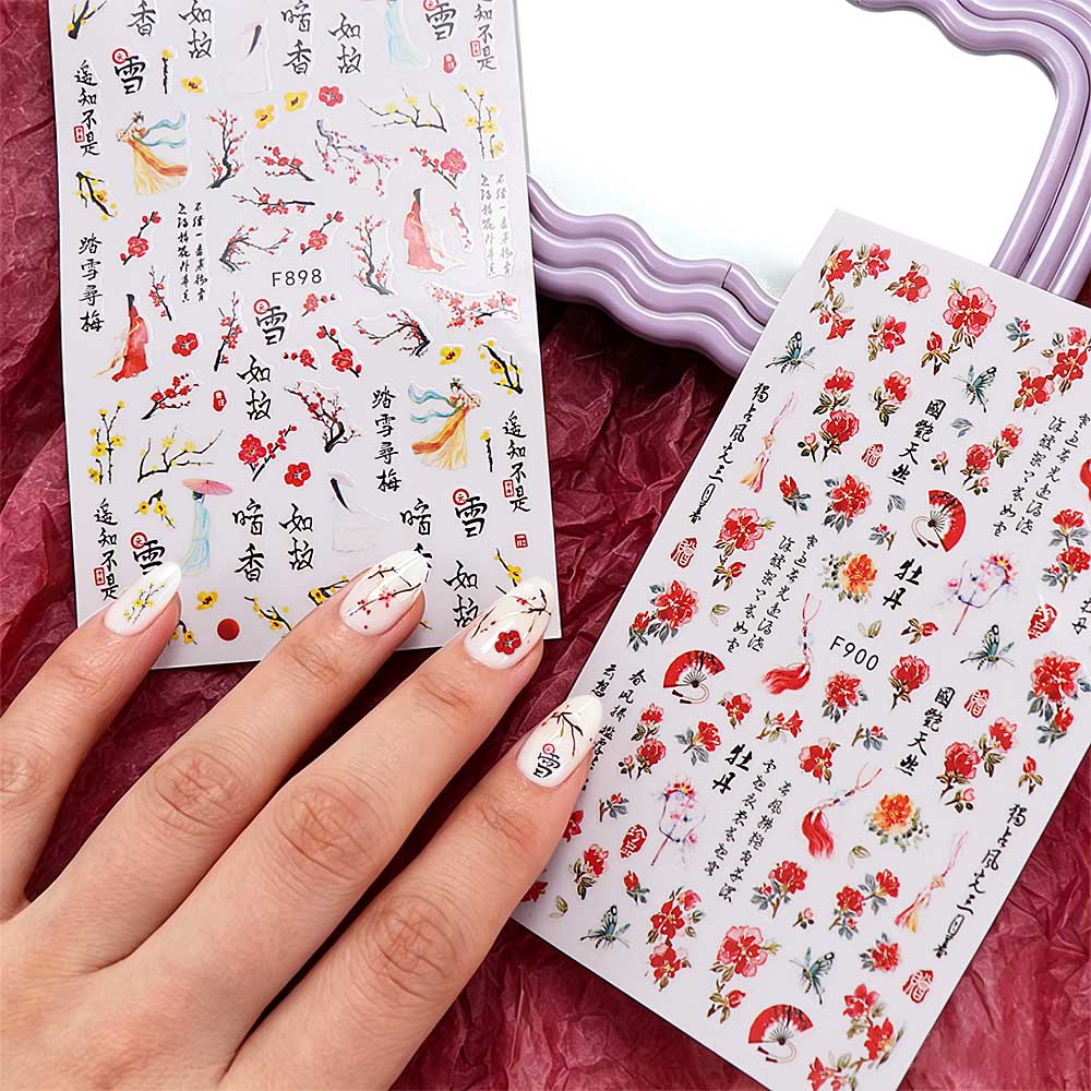 Chinese Styles Bamboo Leaves Nail Decals Nail Art Stickers Manicure Decoration Nail Art Decor