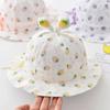 Baby Girl Thin Bucket Hat Adjustable Drawstring Spring Autumn Summer Sun Protection Cap Cute Breathable UV Shield