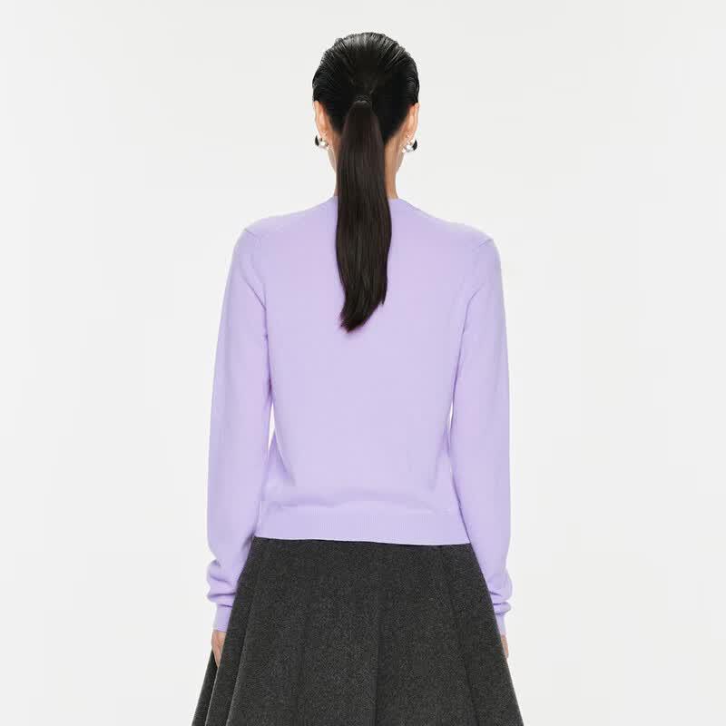 JNBY Women's Slim Fit Cashmere V-Neck Knit Sweater