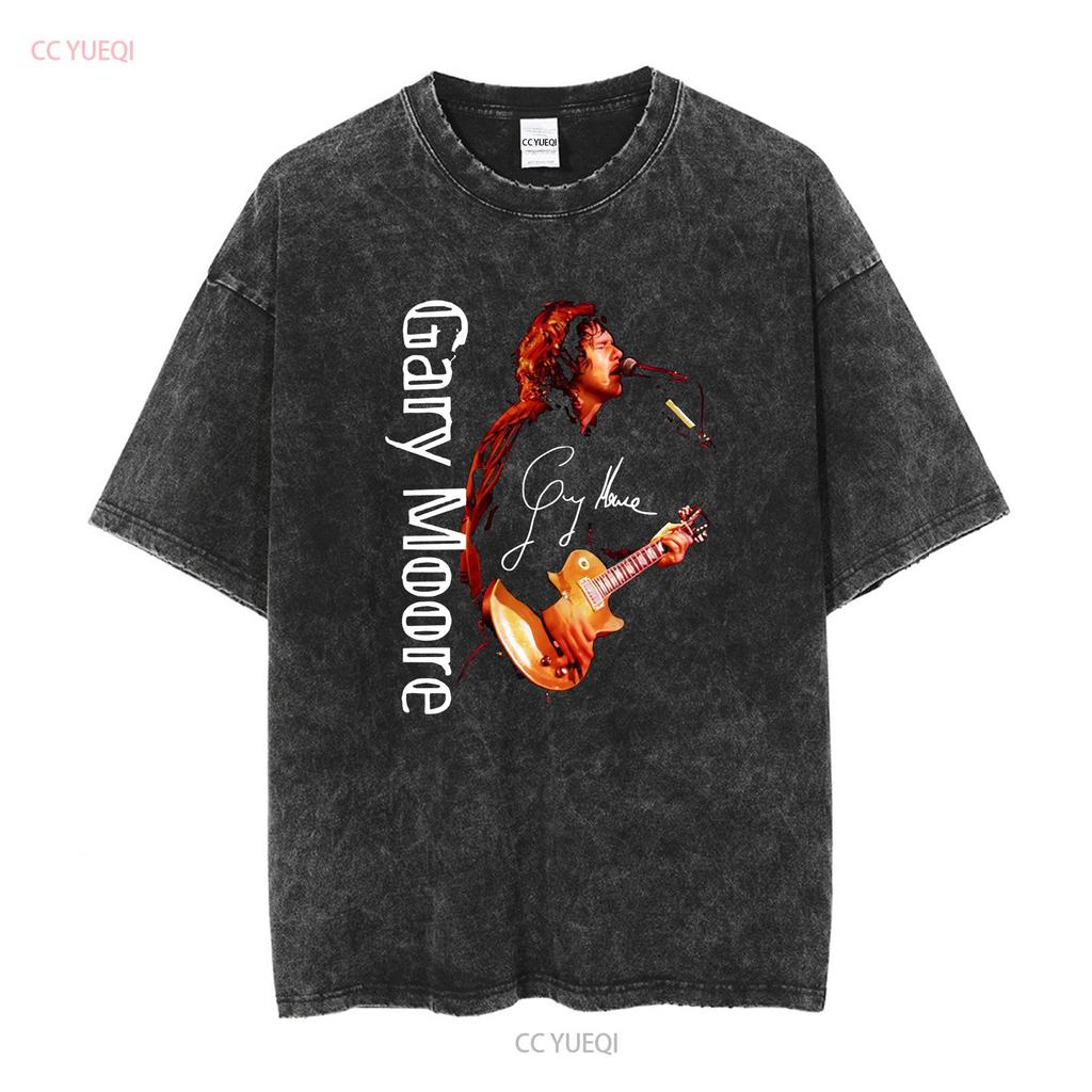 Rzadki T-shirt Gary Moore Singer Bawełniany Czarny Wszystkie Rozmiary vintage Prany ubrania projektanta graficznego Oddychający Miękki Lekko Rozciągliwy