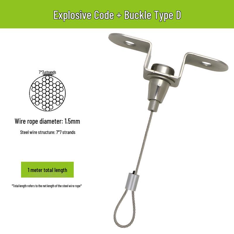 Adjustable Safety Hanging Kit: Rope, Buckle & Acrylic Board Line