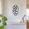 Modern Geometric Metal Wall Art Abstract Line Sculpture Minimalist Vertical Decor Home Office Gift