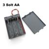 White Transparent 2/3/4 Slot AA Battery Holder AA Battery Box Case AA 1x 2x 3x 4x AA Battery Case With Switch DIY Repair
