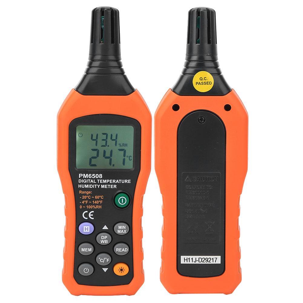PEAKMETER PM6508 Digitales Feuchte- und Temperaturmessgerät Hygrometer Thermometer