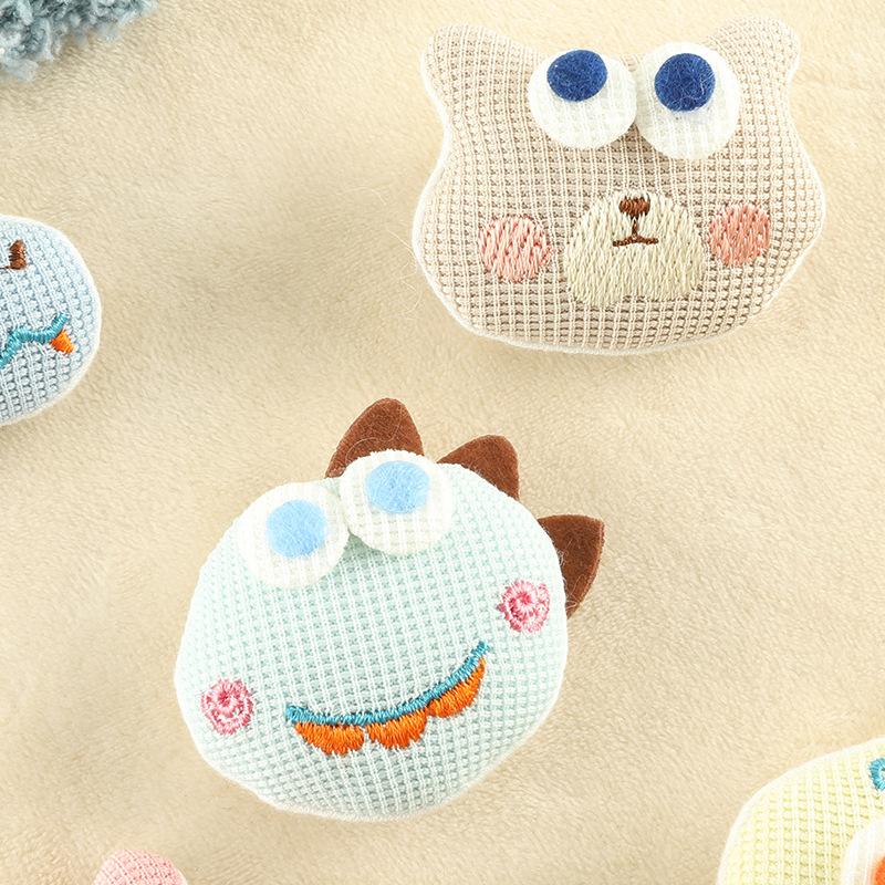 Computer Embroidery Label Accessories Diy Three-Dimensional Cartoon Animal Embroidery Sticker Accessories Clothing Plush Toy Badge Cloth Label