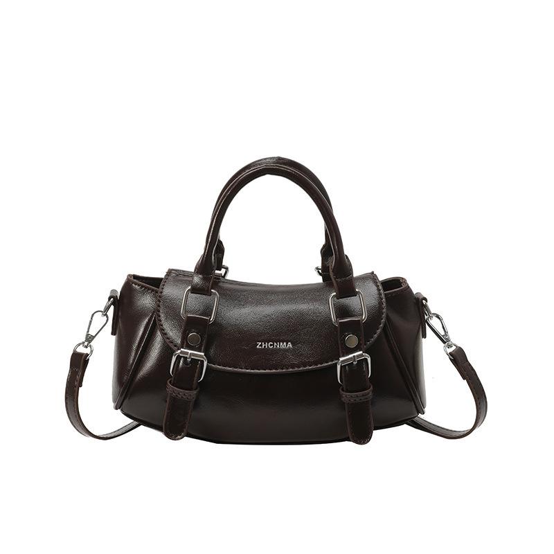 

Retro niche design sense Maillard portable small bag simple and versatile casual commuter messenger women s bag