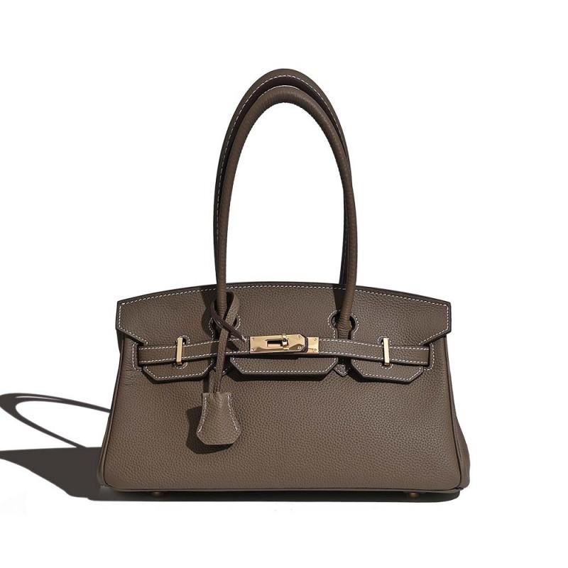 2025 Hot Women's Bag Platinum Fashionable All-matching Commuter Top-layer Cowhide Cross-body Handbag