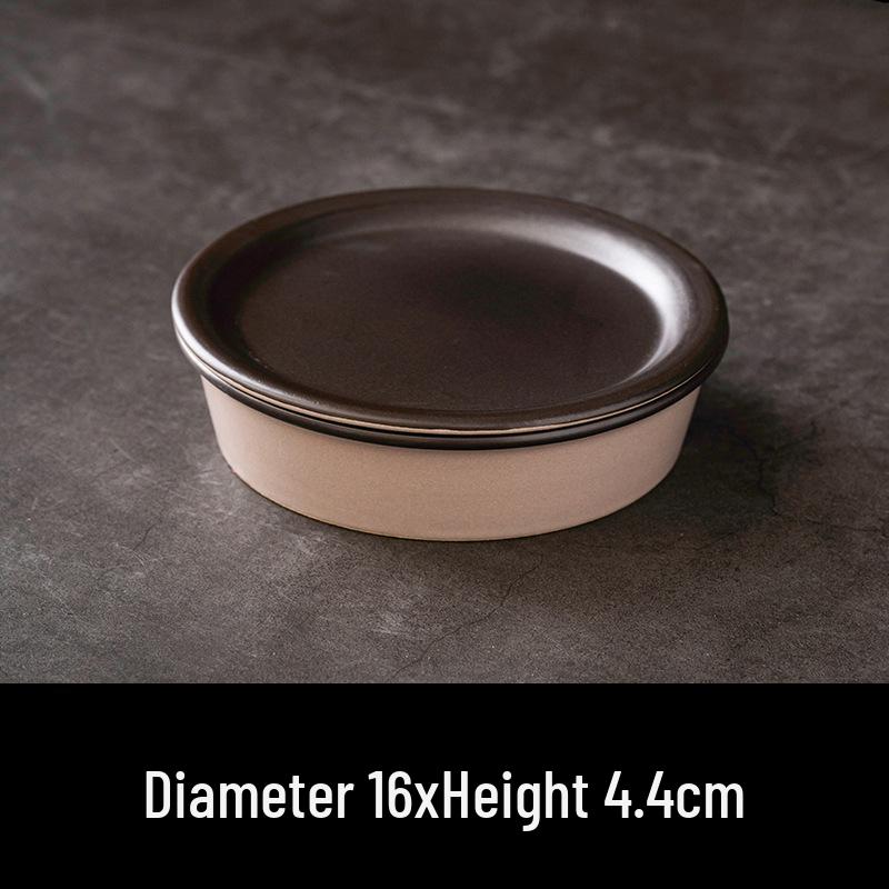 Japan-Korea Ceramic Plate: High Heat Resistance & Fast Conductivity, Microwave Safe for Baked Rice