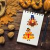 Childrens Delightful Xh100 Thanksgiving Turkey Stickers Family Puzzle Diy Craft Pack