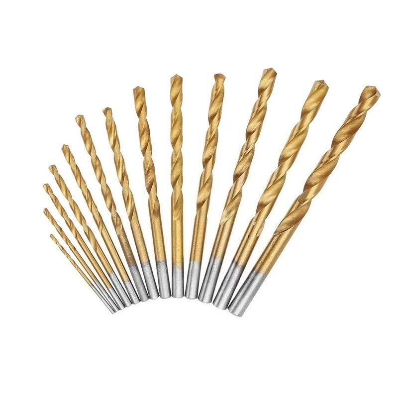 High-Speed Steel Drill Kit 13 Piece Set, Impact Quick Change Drill Kit for Cast Iron Hardening Metal Wood and Plastic