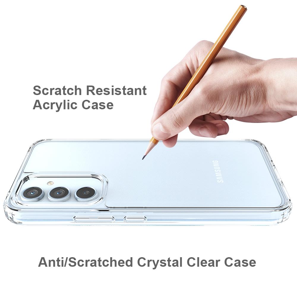 

For Samsung Galaxy A54 5G Anti-Yellowing Acrylic TPU Clear Phone Back Cover Drop-Proof Mobile Phone Case A