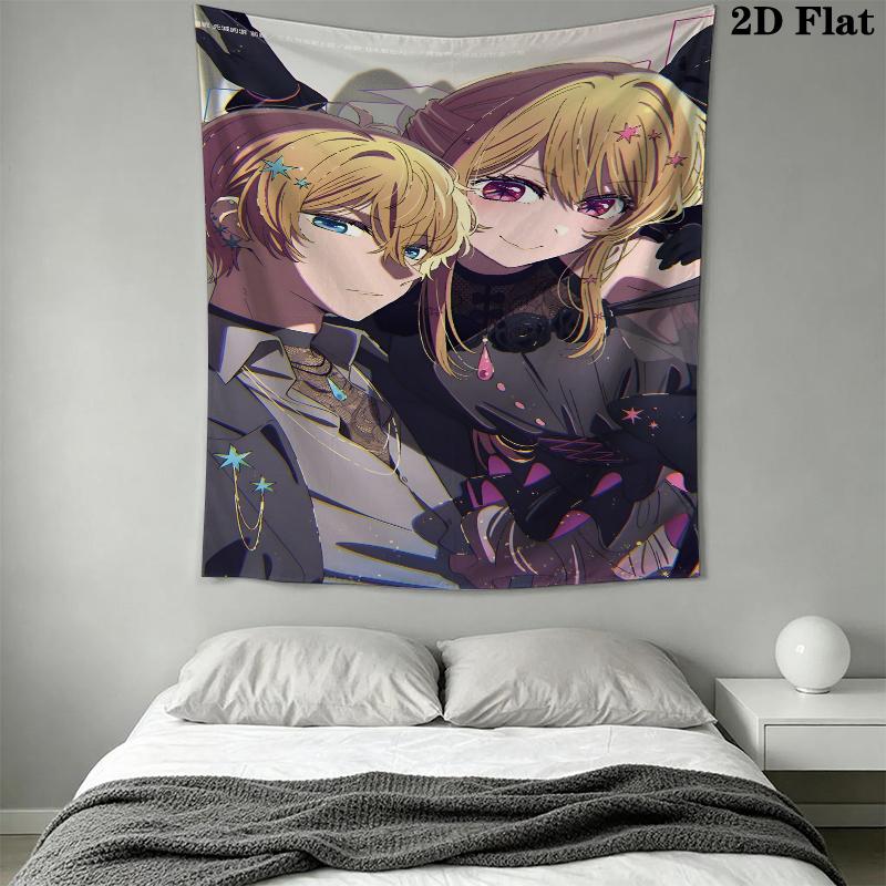 Oshi no K Wall Tapestry Aesthetic Wall Hanging Printed Fabric Blanket Decorative Tapestries for Bedroom Living Room Home Decor