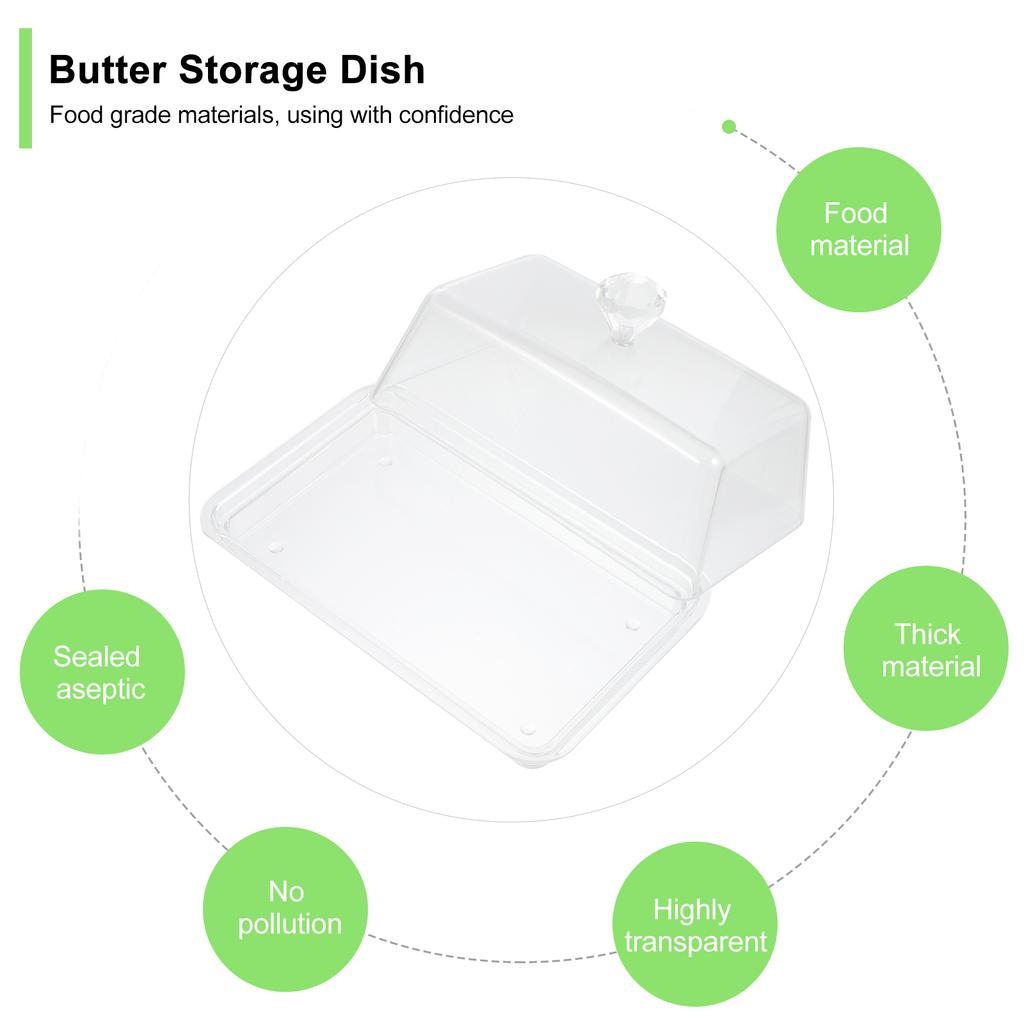 Butter Box Home Tableware Dish with Lid Crisper Food Mini Dessert Server Restaurant Holder