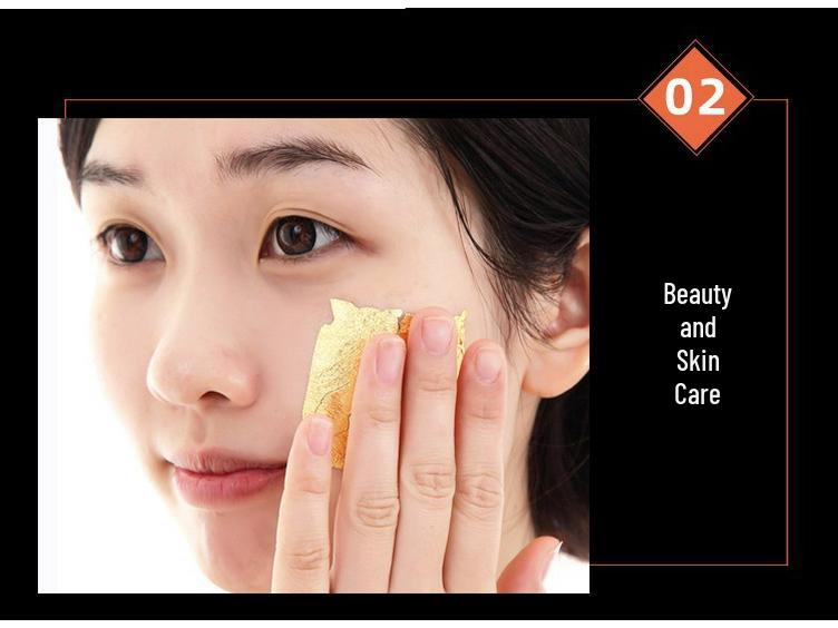 24K Gold Leaf Sheets for Decoration - 99% Pure, Ideal for Buddha Statue Gilding, Art Projects & Crafts - 10 Sheets