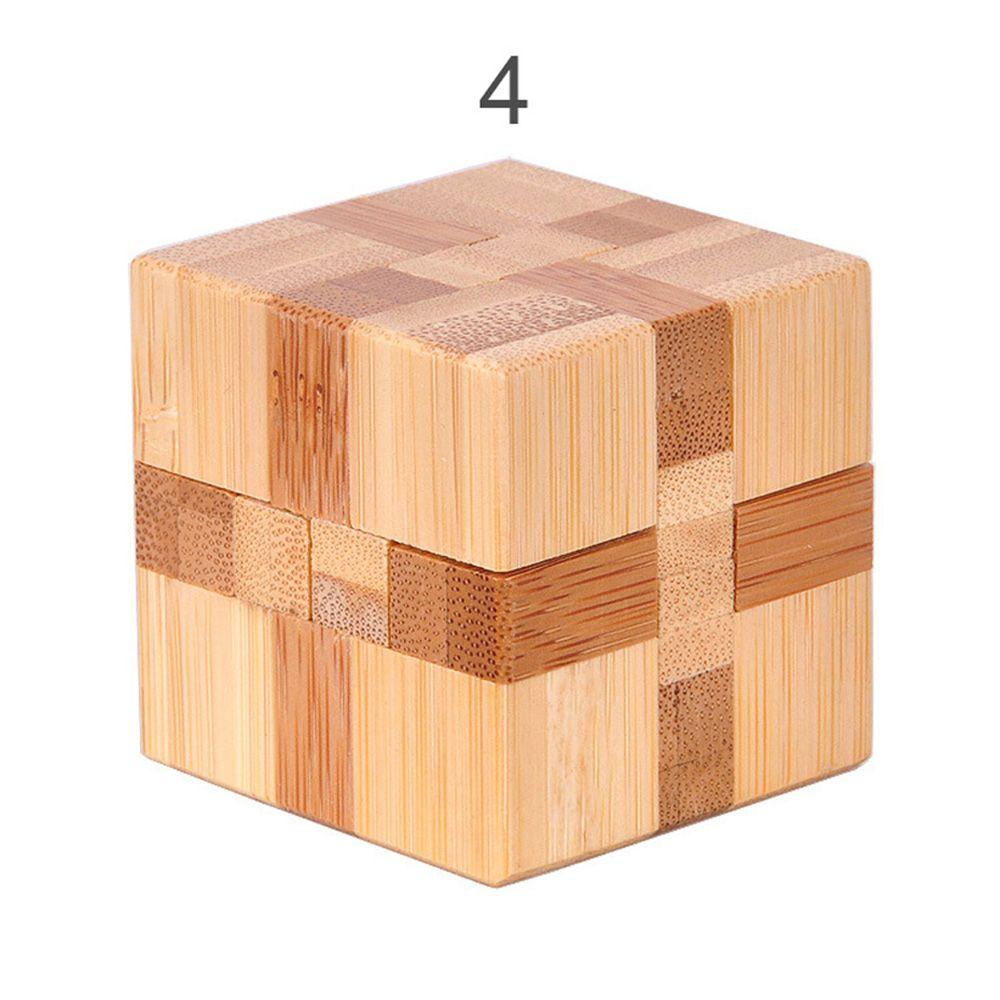 Bamboo IQ For Adults Kids Children Interlocking Puzzle Toy Brain Teaser Classic Toys Kong Ming Lock
