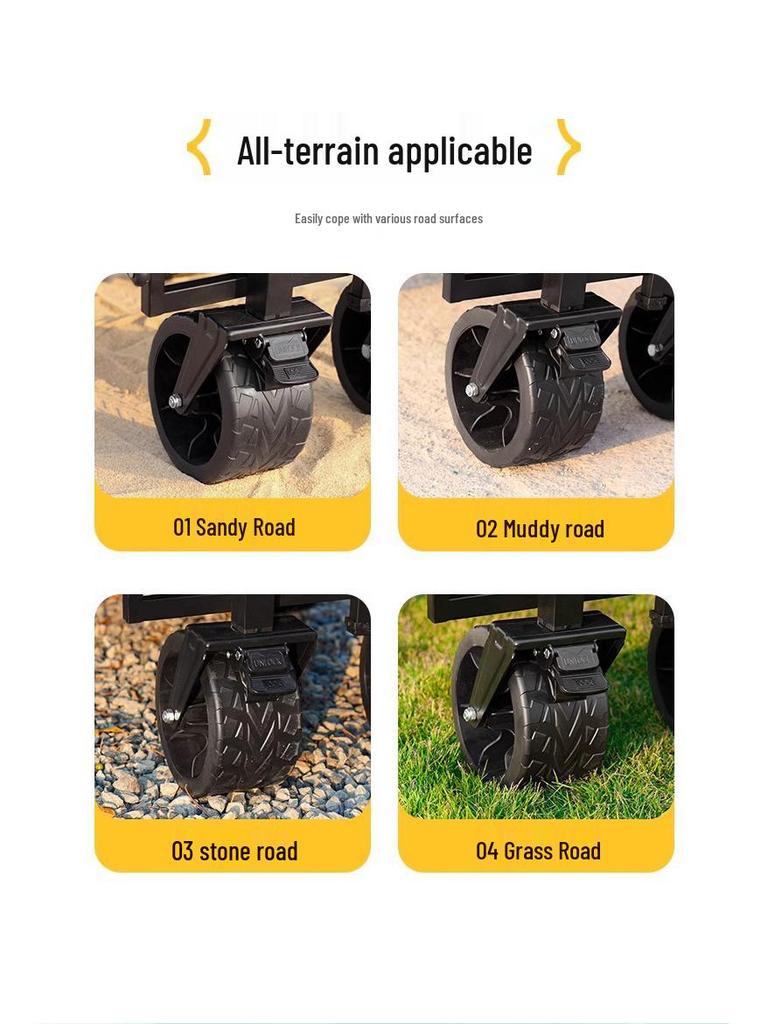 Multifunctional Off-Road Folding Camping Cart for Kids