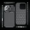 For iPhone 16 Pro Max Case Carbon Fiber Texture TPU Phone Cover Heat Dissipation