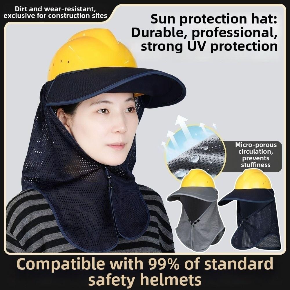 Breathable Hard Hat Sun Shield UV Protection Construction Cap Cover Travel
