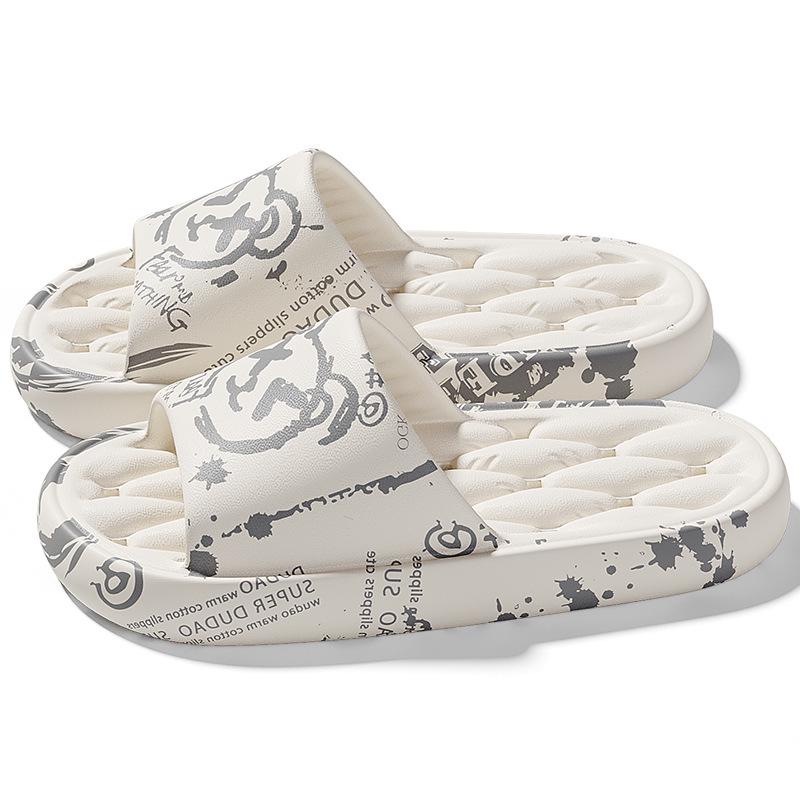 Women's Leakproof Cartoon Print Quick-Dry Slippers - Anti-Slip Soft Sole Sandals for Summer