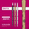 Target Darts Swiss Storm Onyx Dart Points  Set Of 3  35mm   Silver Gold Black