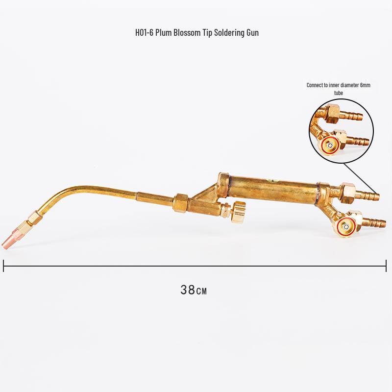 All-Copper H01-2 High-Temp Gas Welding Torch, 4L Propane/Acetylene/LPG/NG Portable Welding Accessory.