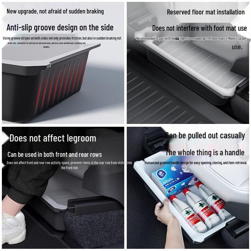 Tesla Model Y Under-Seat Storage Box for Center Console Organization