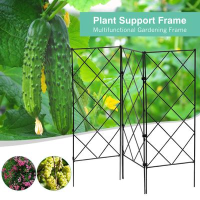 3 stuks Opvouwbare Plantenboog Klimrek Frame Tuin Bloem Plant Groei Ondersteuning IJzeren Klimrek Muur Zwart Tuingebouwen