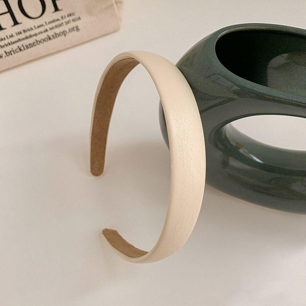 Girl Headband Female Hair Accessories Hair Hoop Hair Band PU Leather Headband Korean Style Headwear