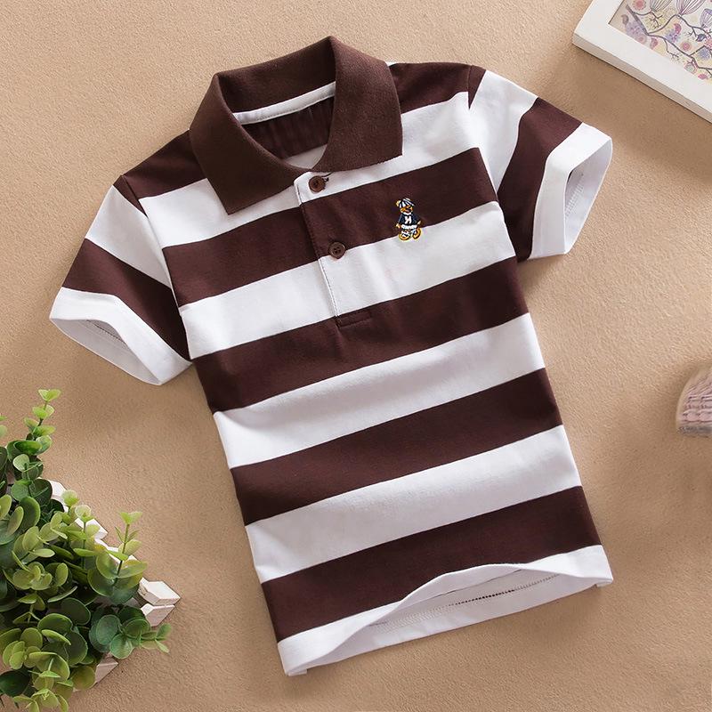 Children's Summer Polo Shirt - Pure Cotton, Short Sleeve, Ages 1-13, Customizable Lapel T-Shirt