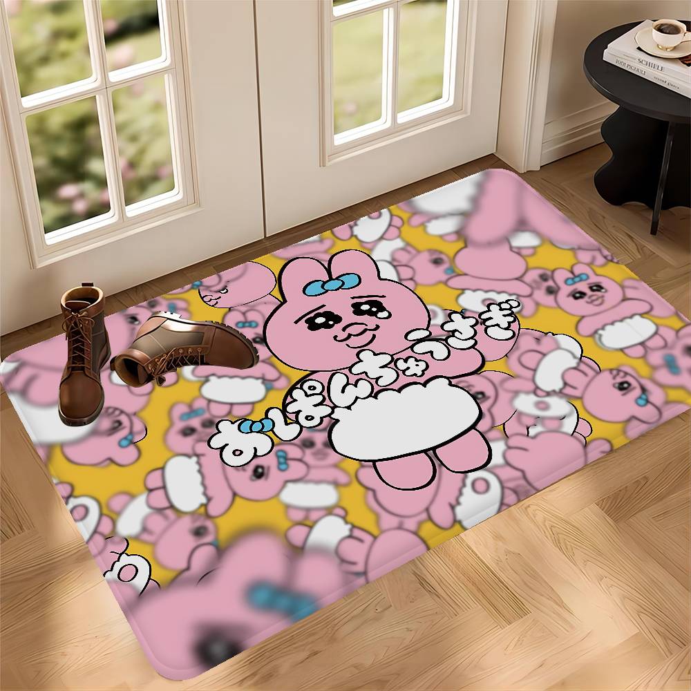 

O-Opanchu Cute Usagi Room Mats Retro Multiple Choice Living Room Kitchen Rug Non-Slip Welcome Rug 40x60cm